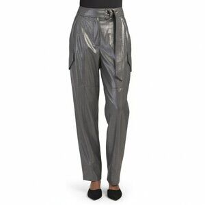 Brunello Cucinelli NWT Metallic Wool-Blend Cargo Pants – Size 2 - MSRP $1495